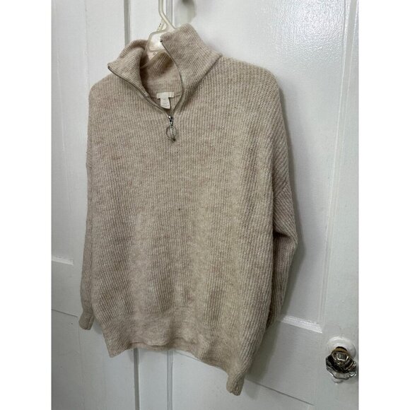 H&M women’s size medium tan, long sleeve sweater - Picture 2 of 11